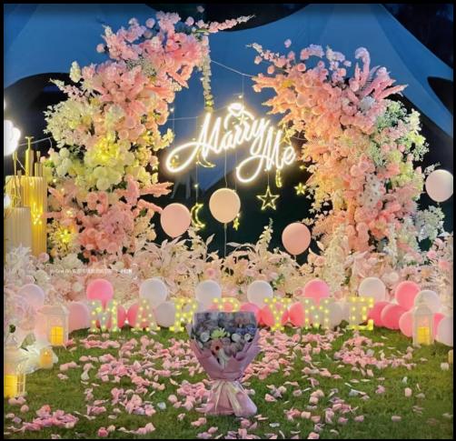 臻遇Club求婚场景布置